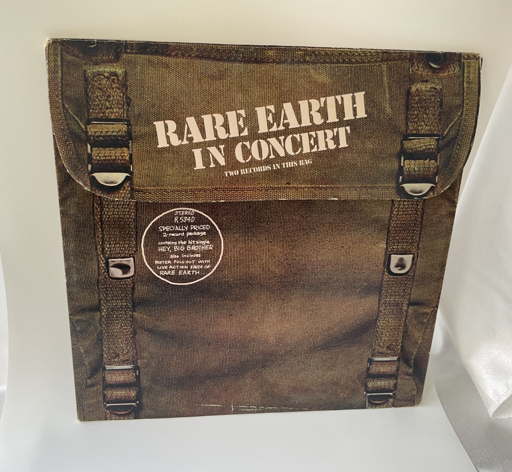 Rare Earth In Concert 2LP 1971 R 534D Backpack Cover Tested W/Inners